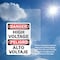 Signmission High Voltage Bilingual Danger Sign, Vinyl Decal, 7in W x 10in L, 2PK OS-2PACK-DS-D-710-L-19389 - alternate 5